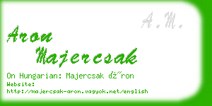 aron majercsak business card